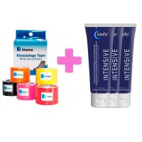 OFFERTA PACCHETTO BENDAGGI IRISANA: 6 Kinesiology Tape Irisana bendaggi neuromuscolari rotoli 5cm X 5m + 3 Kinefis Intensive Professional Creams 200 cc OFFERTA PACCHETTO BENDAGGI IRISANA: 6 Kinesiology Tape Irisana bendaggi neuromuscolari rotoli 5cm X 5m + 3 Kinefis Intensive Professional Creams 200 cc